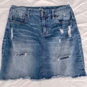 Size 8, denim with stretch mini skirt
